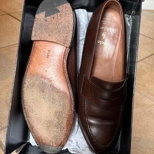 Ralph Lauren Crockett and Jones Brown Shoes size 9 1/2 D